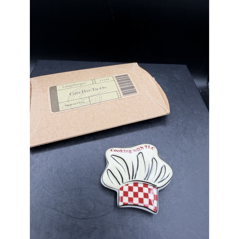 👨🍳 Longaberger Chef Hat Tie-On #23298 NIP 🧺